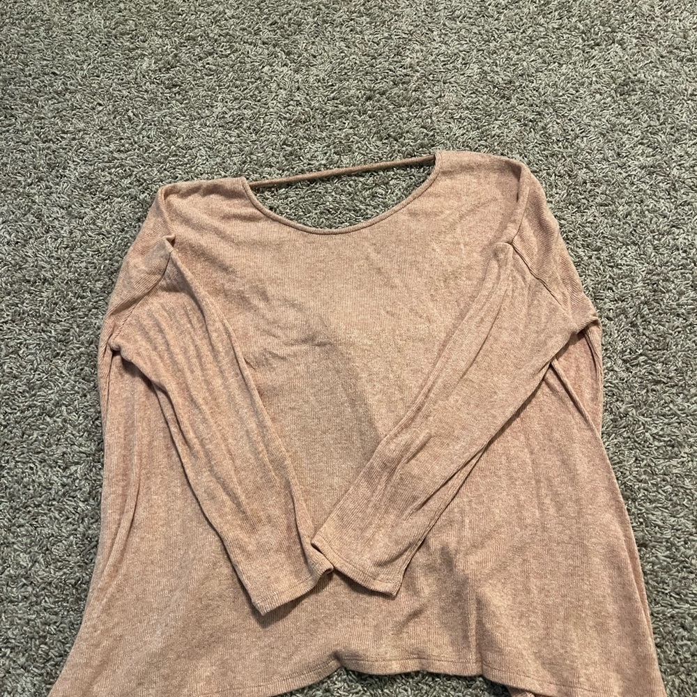 Lush Pink Relaxed Blouse with Long Sleeves